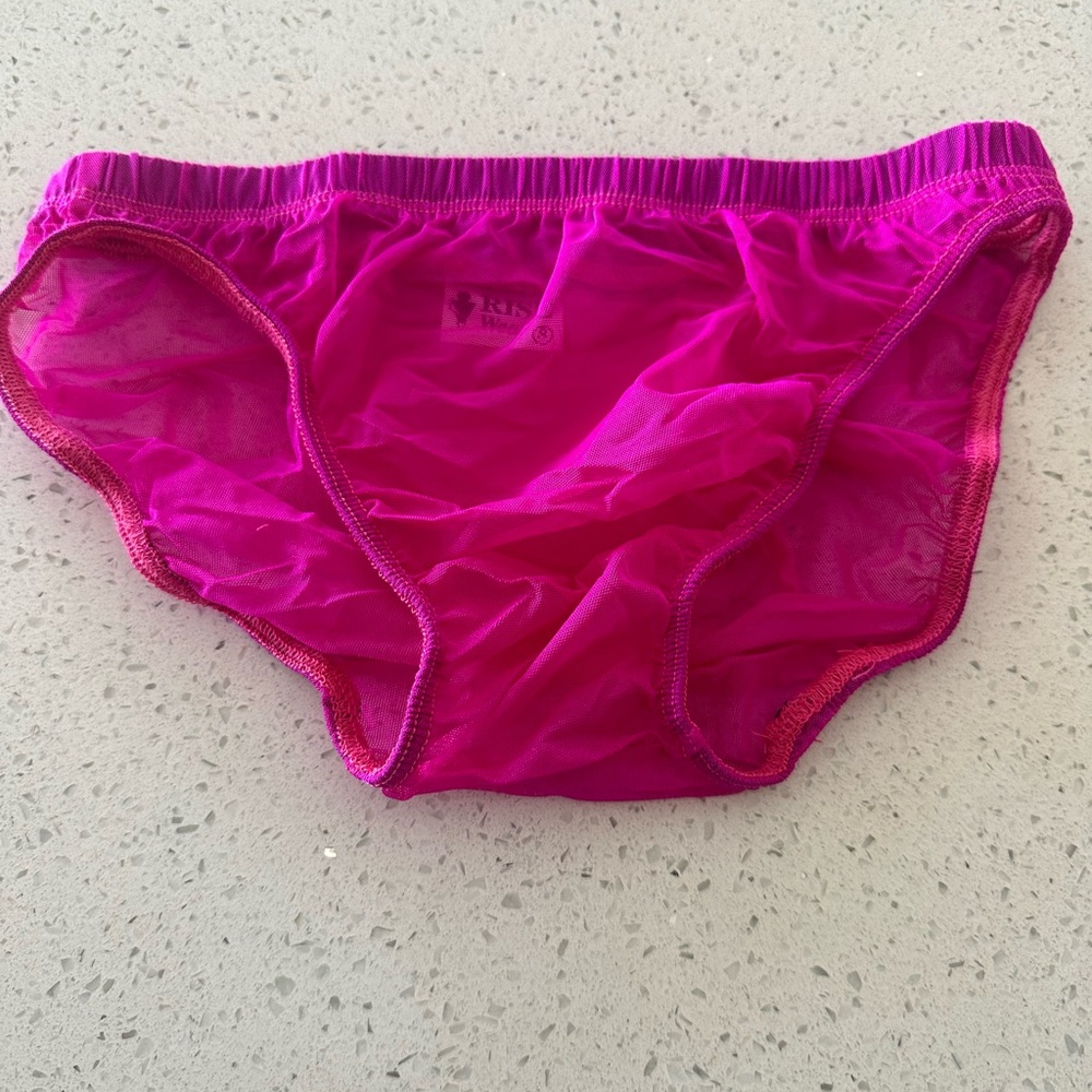 See Thru Sheer Bikini Brief  #245 -Fuschia - Picture 6 of 7